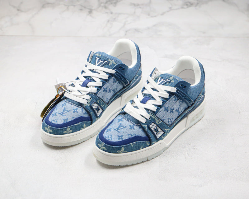 Louis Vuitton Trainer Sneaker Denim Monogram